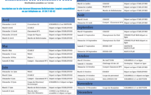 Calendrier évènements 2025