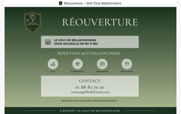 Réouverture du Golf de Bellefontaine
