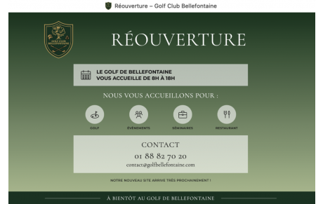 Réouverture du Golf de Bellefontaine